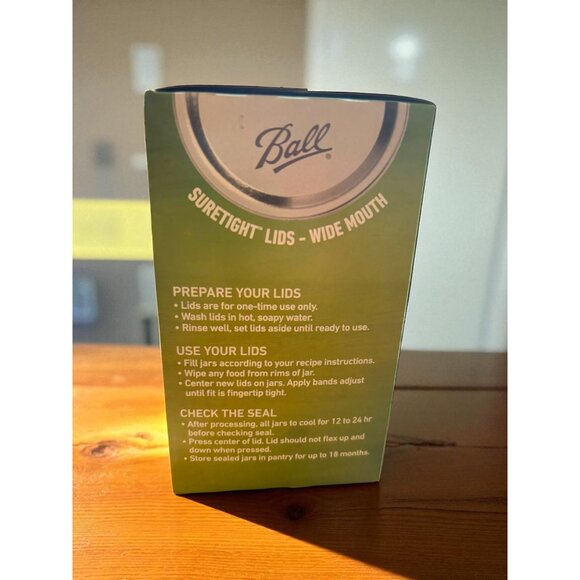 Ball Wide Mouth Lids & Bands BPA Free set of 12 New Sealed - Picture 4 of 6